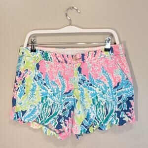 Lilly Pulitzer The Buttercup Shorts Scalloped Pockets Preppy Coastal - Size 4